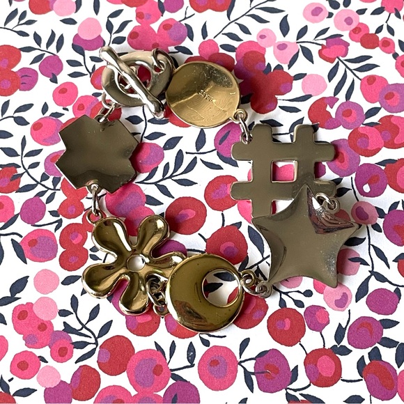 Vintage Robert Lee Morris RLM Studios stamped 925 & brass bracelet toggle clasp - Picture 6 of 10